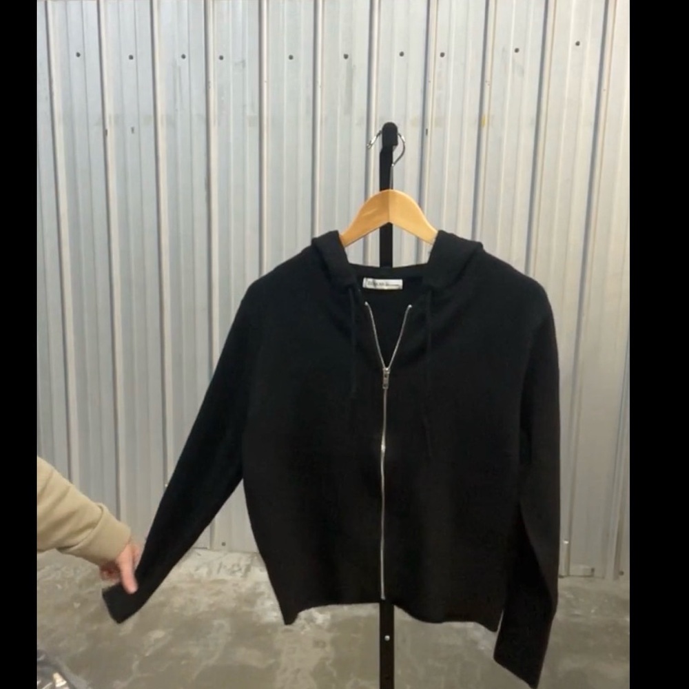 Zenana Black Zip-Up Hoodie